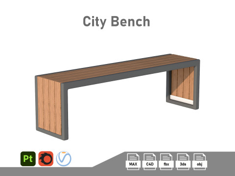 City Bench 07 3D Model