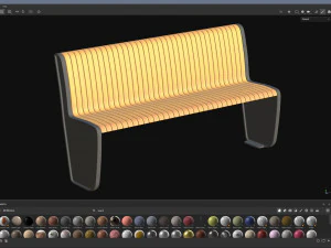 Panchina cittadina 08 Modello 3D