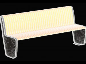 Panchina cittadina 08 Modello 3D