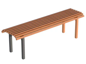 Panchina cittadina 09 Modello 3D