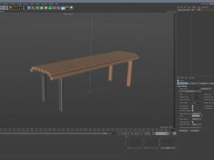 Panchina cittadina 09 Modello 3D