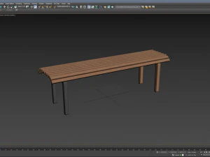 Panchina cittadina 09 Modello 3D