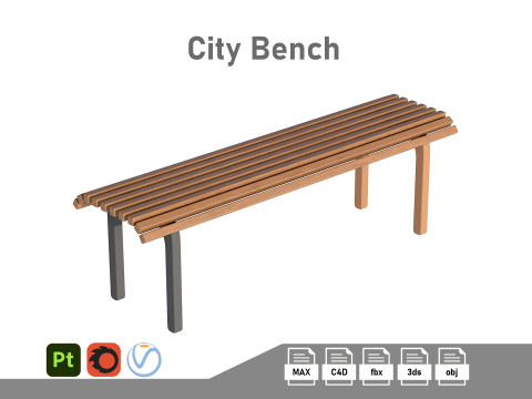 City Bench 09 3D 模型