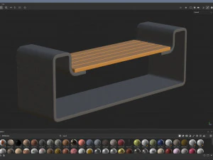 City Bench 10 3D Model