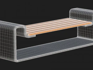 City Bench 10 3D Model