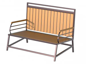 City Bench 11 3D Model