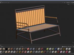 City Bench 11 3D Model