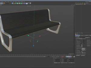 City Bench 12 3D Model