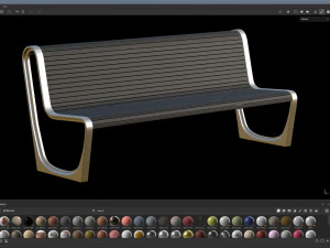 City Bench 12 3D Model