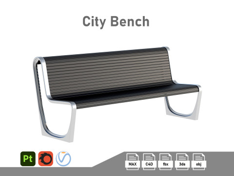 City Bench 12 3Dモデル