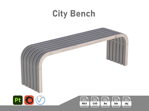 City Bench 13 Modelo 3D