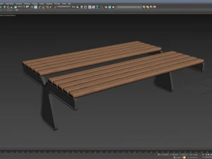 City Bench 14 3D Model