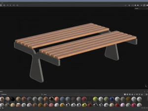 City Bench 14 3D Model