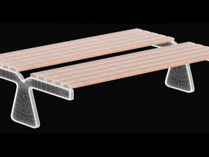 City Bench 14 3D Model