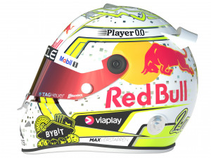 F1 Max Verstappen Helmet Las Vegas 2023 3D-Modell