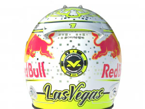 Capacete F1 Max Verstappen Las Vegas 2023 Modelo 3D