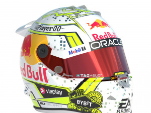 F1 Max Verstappen Helmet Las Vegas 2023 3D-Modell