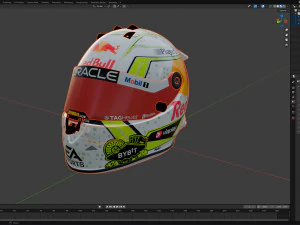 Capacete F1 Max Verstappen Las Vegas 2023 Modelo 3D