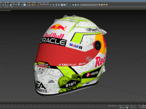 F1 Max Verstappen Helmet Las Vegas 2023 3D-Modell