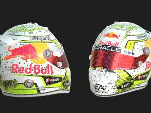 Capacete F1 Max Verstappen Las Vegas 2023 Modelo 3D
