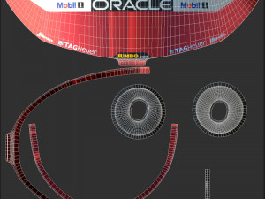 F1 Max Verstappen Helmet Las Vegas 2023 3D-Modell