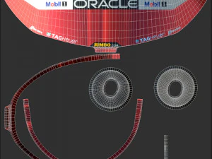 Capacete F1 Max Verstappen Las Vegas 2023 Modelo 3D