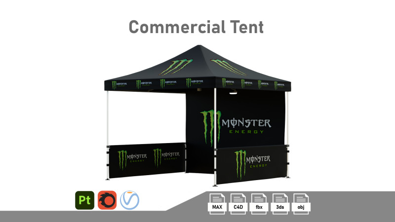 Tent 3D Model .c4d .max .obj .3ds .fbx .stl .blend 