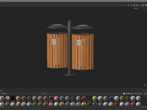 Outdoor Trash Bins 01 3D 模型