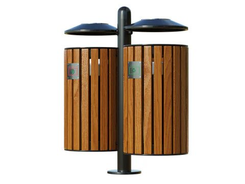 Outdoor Trash Bins 01 3D Model