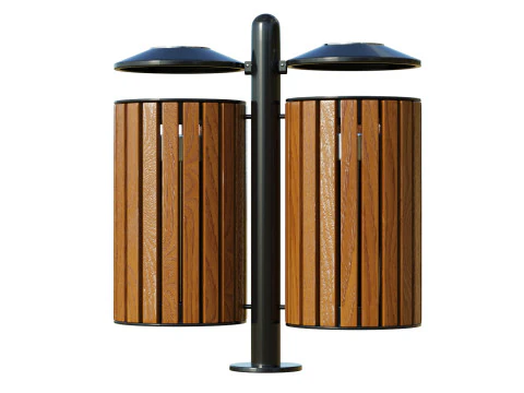 Outdoor Trash Bins 01 3D Model