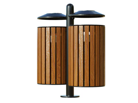 Outdoor Trash Bins 01 3D Model