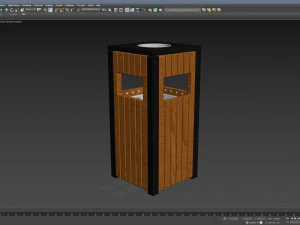 Outdoor Trash Bins 03 3D Model