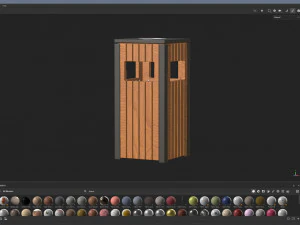 Outdoor Trash Bins 03 3D Model