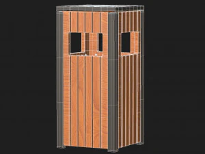 Outdoor Trash Bins 03 3D Model