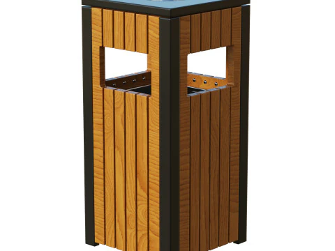Outdoor Trash Bins 03 3D Model