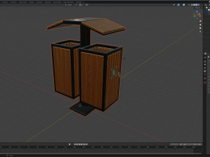 Outdoor Trash Bins 04 Model 3D