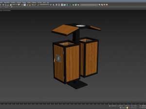 Outdoor Trash Bins 04 Model 3D