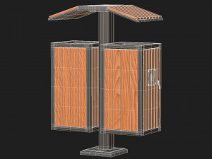 Outdoor Trash Bins 04 Model 3D