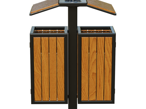 Outdoor Trash Bins 04 Model 3D