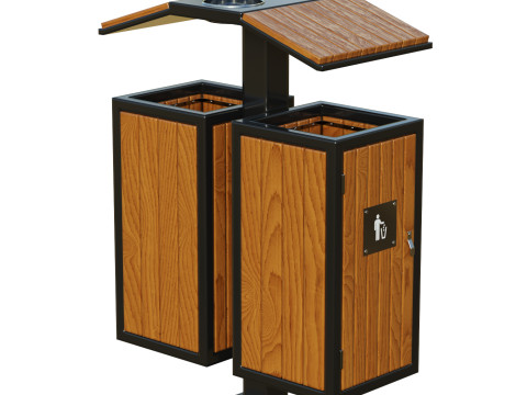 Outdoor Trash Bins 04 Model 3D