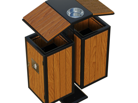Outdoor Trash Bins 04 Model 3D