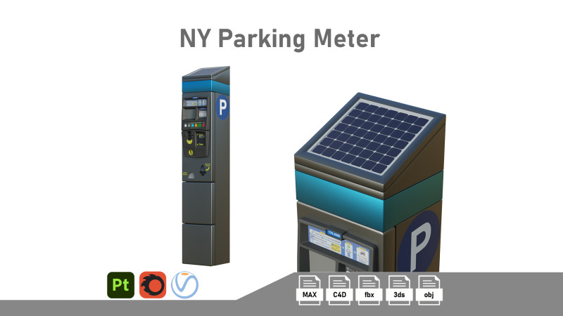 NY Parking Terminal 3D Model .c4d .max .obj .3ds .fbx .stl .blend 