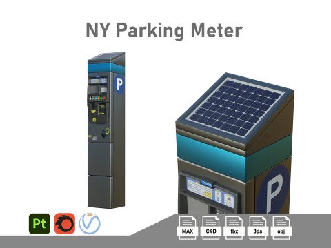 New Yorker Parkterminal 3D Modell
