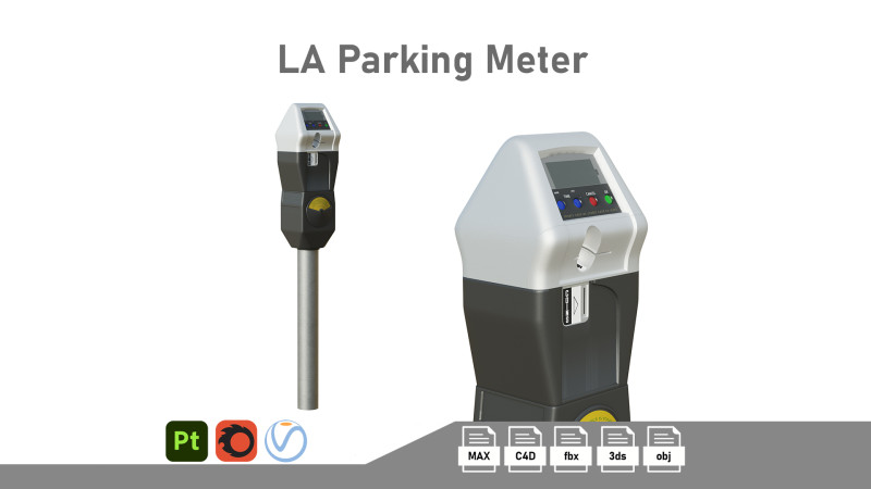 LA Parking Terminal 3D Model .c4d .max .obj .3ds .fbx .stl .blend 