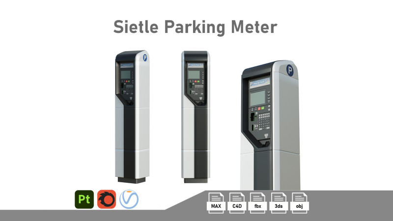 Sietle Parking Terminal 3D Model .c4d .max .obj .3ds .fbx .stl .blend 