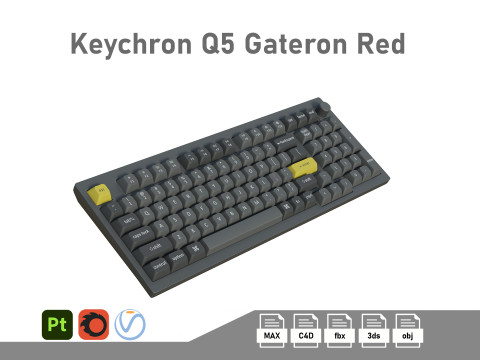Keychron Q5 Gateron Red 3D 模型