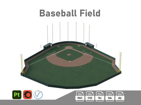 Baseball Field 3D मॉडल