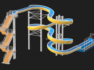 Water Slide 04 3D Model
