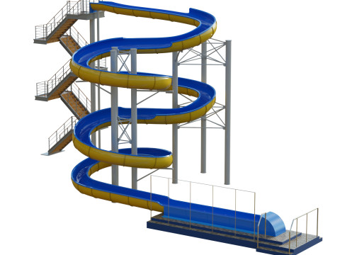 Water Slide 04 3D Model
