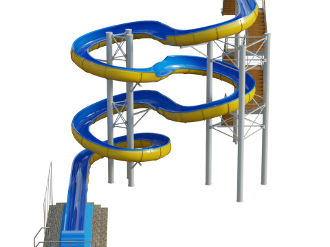 Water Slide 04 3D Model